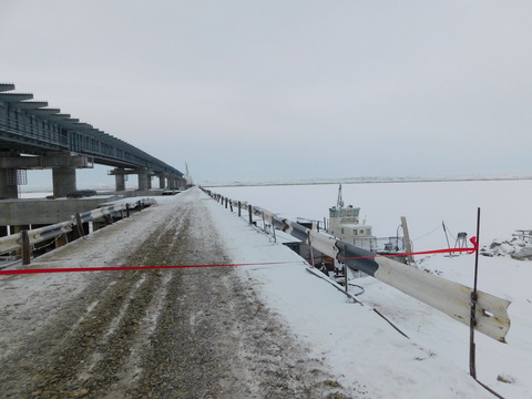 В ВКО запустили технологический мост через Бухтарминское водохранилище