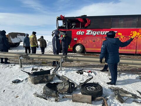 На одной из трасс республиканского значения участниками ДТП стали 26 авто